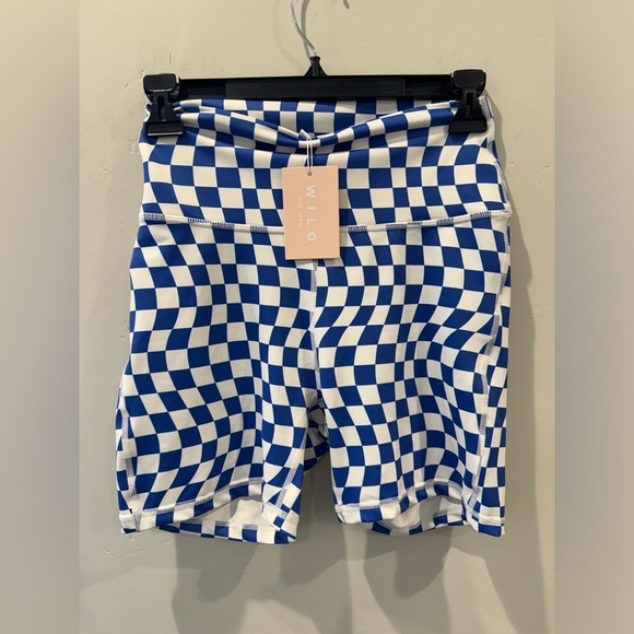 NWT Wilo the Label | Blue Checker Print Short ONLY M - Picture 1 of 3
